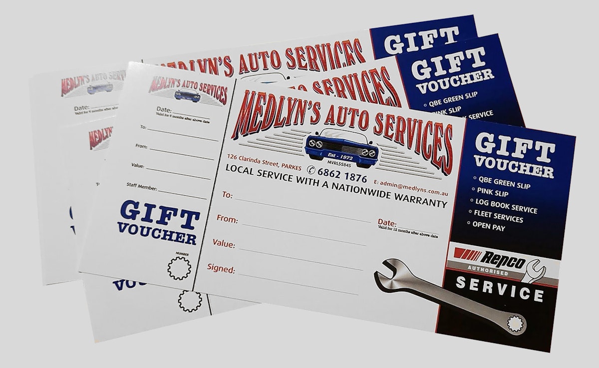 Car Service Gift Vouchers in Parkes NSW